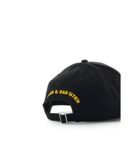 DSQUARED2 D2 PATCH BLACK YELLOW BASEBALL CAP
