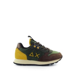 SUN68 BOY'S TOM GOES CAMPING MILITARY GREEN SNEAKER