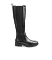 LOVE MOSCHINO BLACK LEATHER CHELSEA HIGH BOOT