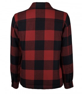 GIACCA CAMICIA ALASKAN WOOL CHECK ROSSO NERO WOOLRICH
