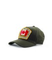 DSQUARED2 CANADIAN FLAG MILITARY GREEN BASEBALL CAP