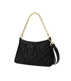 LOVE MOSCHINO QUILTED BLACK SHOULDER BAG
