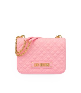 LOVE MOSCHINO QUILTED ROZE GROTE CROSSBODY TAS