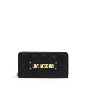 LOVE MOSCHINO QUILTED BLACK LARGE WALLET