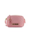 BORSA A TRACOLLA MEDIA QUILTED ROSA LOVE MOSCHINO