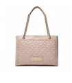 BORSA SHOPPING QUILTED NUDE LOVE MOSCHINO