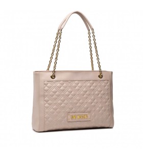 LOVE MOSCHINO QUILTED NUDE PINK SHOPPING BAG