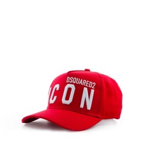 DSQUARED2 BE ICON RED WHITE BASEBALL CAP