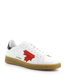 DSQUARED2 BOXER LEAF WHITE RED SNEAKER