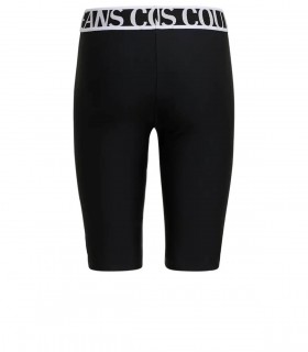 VERSACE JEANS COUTURE BLACK BIKER SHORTS WITH LOGO