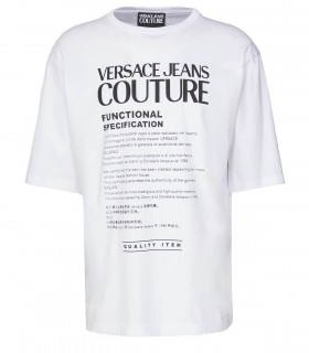 VERSACE JEANS COUTURE WEISS T-SHIRT MIT LOGO
