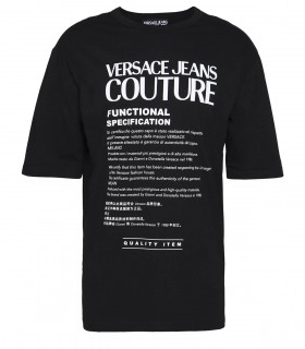 T-SHIRT NERA LOGO VERSACE JEANS COUTURE