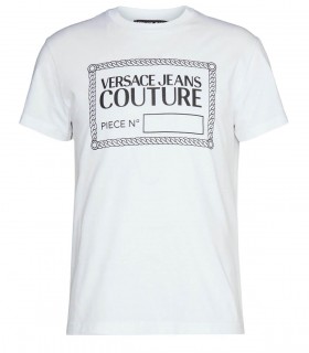 VERSACE JEANS COUTURE PIECE RUBBER WEISS T-SHIRT