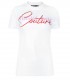 VERSACE JEANS COUTURE RUBBER LOGO WEISS T-SHIRT
