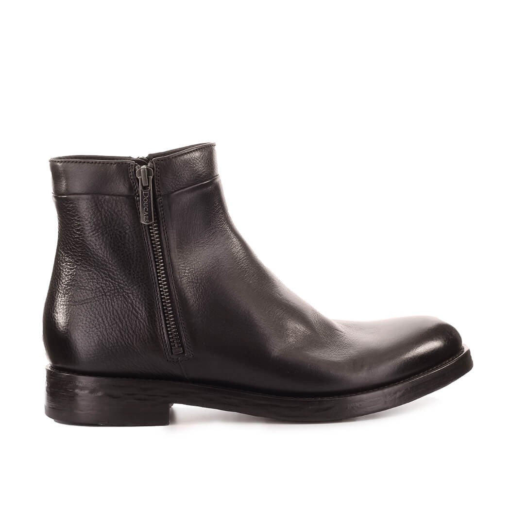 DOUCAL’S DARK BROWN ANKLE BOOT WITH ZIP