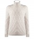 PAOLO PECORA IVORY TRICOT TURTLENECK JUMPER