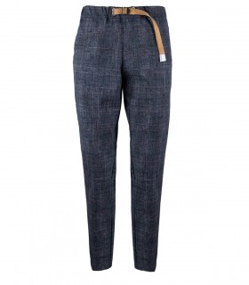 WHITE SAND PRINCE OF WALES BLUE TROUSERS