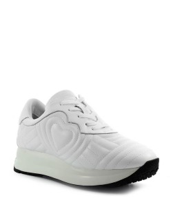 LOVE MOSCHINO QUILTED WHITE SNEAKER