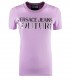 VERSACE JEANS COUTURE LOGO MIRROR LILAC T-SHIRT