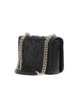 LOVE MOSCHINO QUILTED BLACK LARGE CROSSBODY BAG