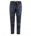 WHITE SAND GREG BLUE PRINTED CHINO TROUSERS