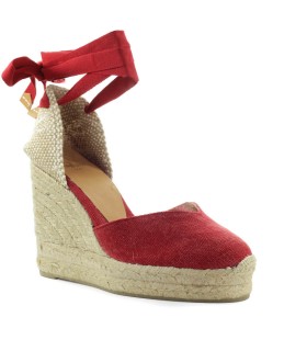 CASTAÑER CHIARA RED ESPADRILLE WITH WEDGE