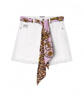 SHORTS BIANCO CON FOULARD VERSACE JEANS COUTURE