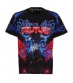 VERSACE JEANS COUTURE PANEL GALAXY BLACK T-SHIRT