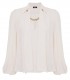 ELISABETTA FRANCHI BUTTER BLOUSE WITH CHAIN