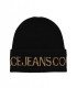 VERSACE JEANS COUTURE BLACK GOLD LOGO BEANIE