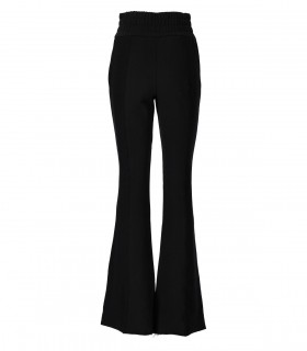 VERSACE JEANS COUTURE HEAVY BASIC BLACK FLARE TROUSERS