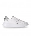 PHILIPPE MODEL TEMPLE WEISS SILBER GLITZER SNEAKER