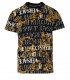 T-SHIRT LOGO BAROQUE NERO ORO VERSACE JEANS COUTURE