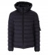 PEUTEREY BOGGS KN BLUE HOODED DOWN JACKET