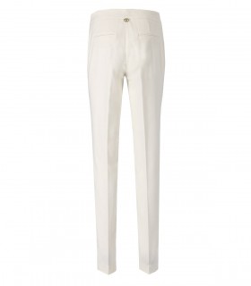 TWINSET OFF-WHITE CIGARETTE TROUSERS