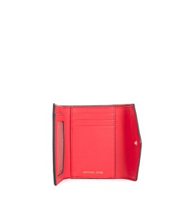 MICHAEL KORS GREENWICH CORAL RED SMALL WALLET
