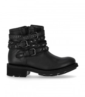ASH TATUM BLACK ANKLE BOOT WITH STUDS