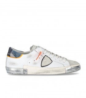 PHILIPPE MODEL PRSX LOW CAMOUFLAGE WHITE BLUE SNEAKER