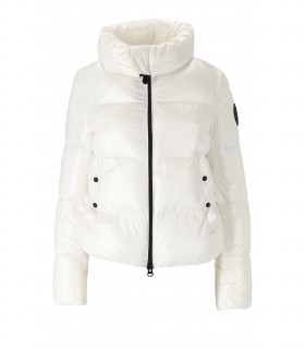 SAVE THE DUCK ISLA WHITE CROPPED PADDED JACKET