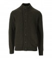 BARBOUR ESSENTIAL PATCH GREEN CARDIGAN