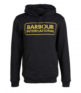 BARBOUR INTERNATIONAL POP OVER BLACK HOODIE