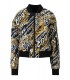 VERSACE JEANS COUTURE LOGO BRUSH COUTURE BLACK GOLD BOMBER JACKET
