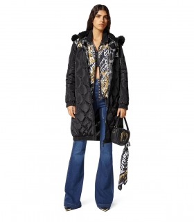 VERSACE JEANS COUTURE BRUSH COUTURE BLACK PARKA