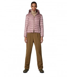 SAVE THE DUCK ALEXIS MAUVE HOODED PADDED JACKET