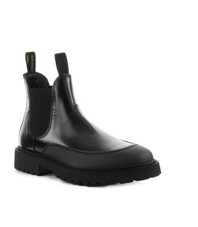 DOUCAL'S BLACK LEATHER CHELSEA BOOT