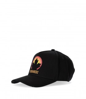 DSQUARED2 SUNSET LEAF BLACK BASEBALL CAP