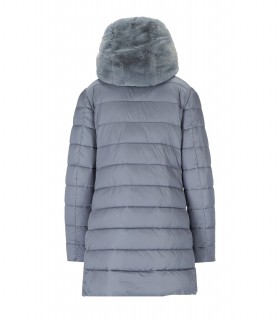 SAVE THE DUCK MATILDA LIGHT BLUE HOODED PADDED COAT