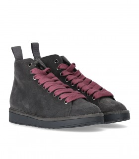 PANCHIC ANTHRACITE GREY MAUVE ANKLE BOOT