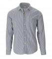 GMF 965 BLUE AND WHITE STRIPED SHIRT
