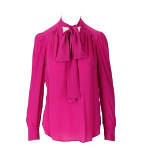 TWINSET FUCHSIA BLOUSE WITH BOW